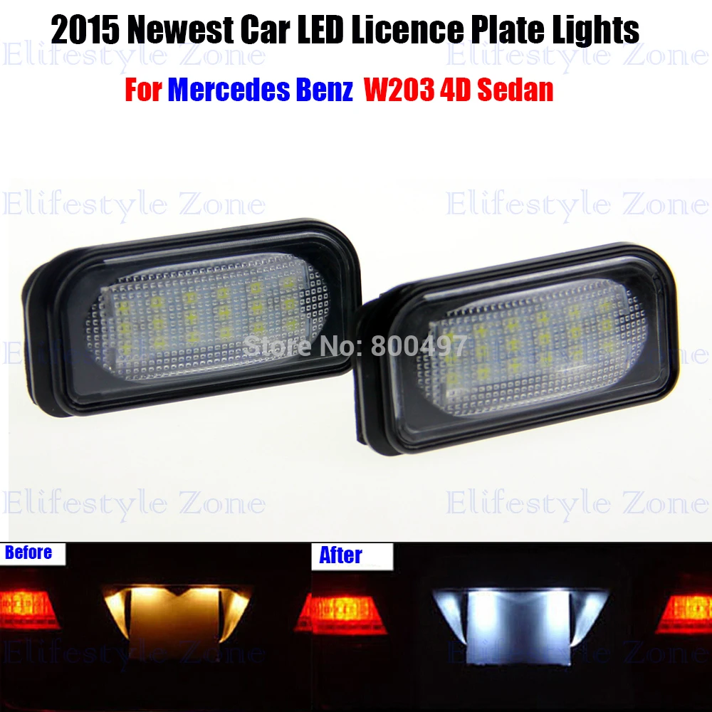 2 X Led Numero Targa Lampade Obc Error Free 18 Led Per Mercedes Benz W203 C240 C230 C55 Amg C320 C350 C280 C43 C32 Amg