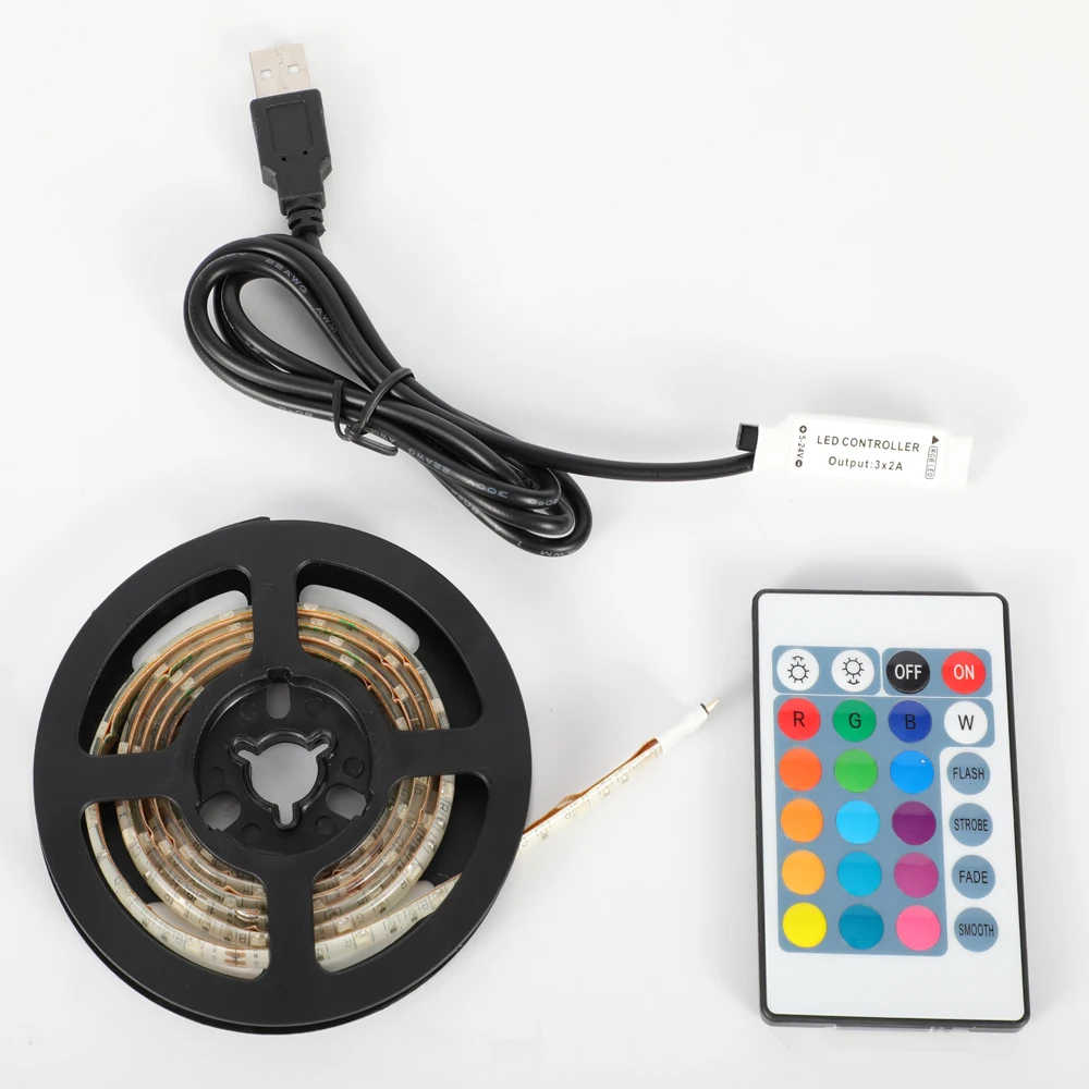 Светодиодный ленточный светильник DC5V RGB USB ing SMD3528 гибкий 60 светодиодный s/M ТВ ПК с
