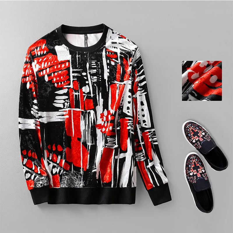 man official graffiti print hoodie