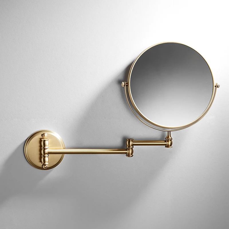 حديثة من مادة الكروم للطي الحائط للطي ماكياج ضعف الجانب التكبير مرآة 8 بوصة النحاس مرآة زينة للحمام حديثة من مادة الكروم للطي الحائط للطي ماكياج ضعف الجانب التكبير مرآة 8 بوصة النحاس مرآة زينة للحمام