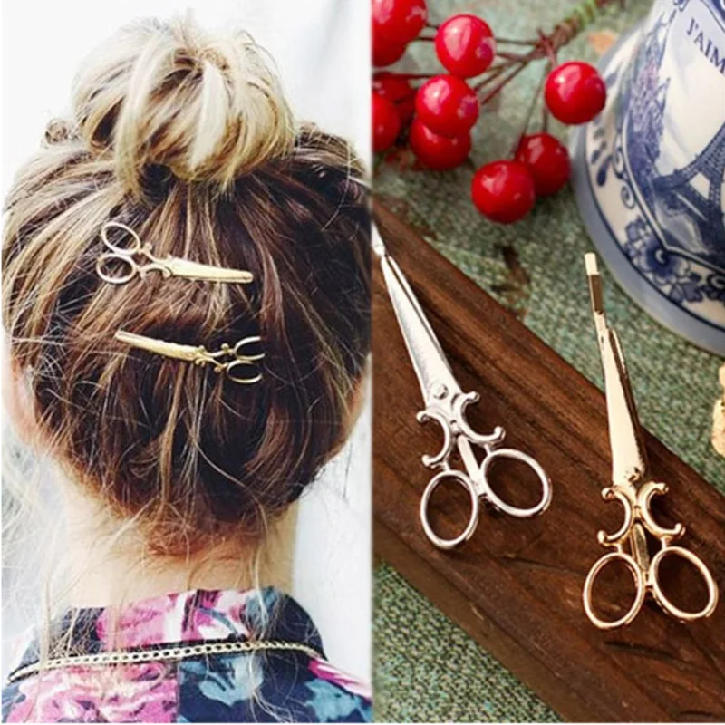 

Creative Scissors Shape Women Lady Girls Hair Clip Delicate Hair Pin Hair Barrette Hair Accessories Decorations T197-1