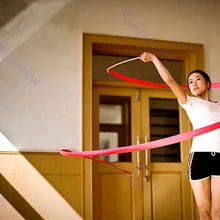 6 м танцевальная лента для занятий спортом, ритмических танцев художественная гимнастика лента для художественной гимнастики вертела стержня 9 Цвета