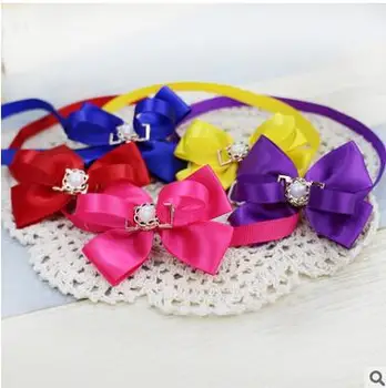 

100pc/lot Hot sale 2019 Pet Dog Flower Pearl Bow Ties Cute Neckties Puppy Cat Ties Accessories Grooming Supplies FM42