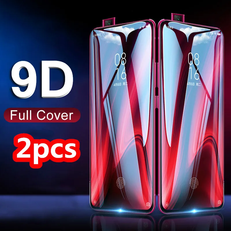 

2PCS 9D Tempered Glass For Xiaomi Mi9T Pro mi9 mi CC9 Redmi K20 Pro 7A 6A 6pro Screen Protector Redmi Note 5 6 7 Pro Glass film