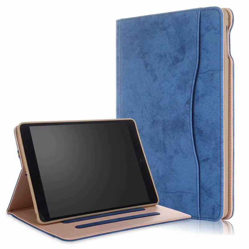 

Front Support PU Leather Case For iPad 9.7 inch 2017 2018 Smart stand Cover For iPad Air 1 2 9.7 inch Tablet case + film Pen