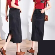 Новые весенние и летние черные Стрейчевые тонкие прямые черные джинсовые супер большие средней длины Размеры 30, 32, 34, 36, 38, 40