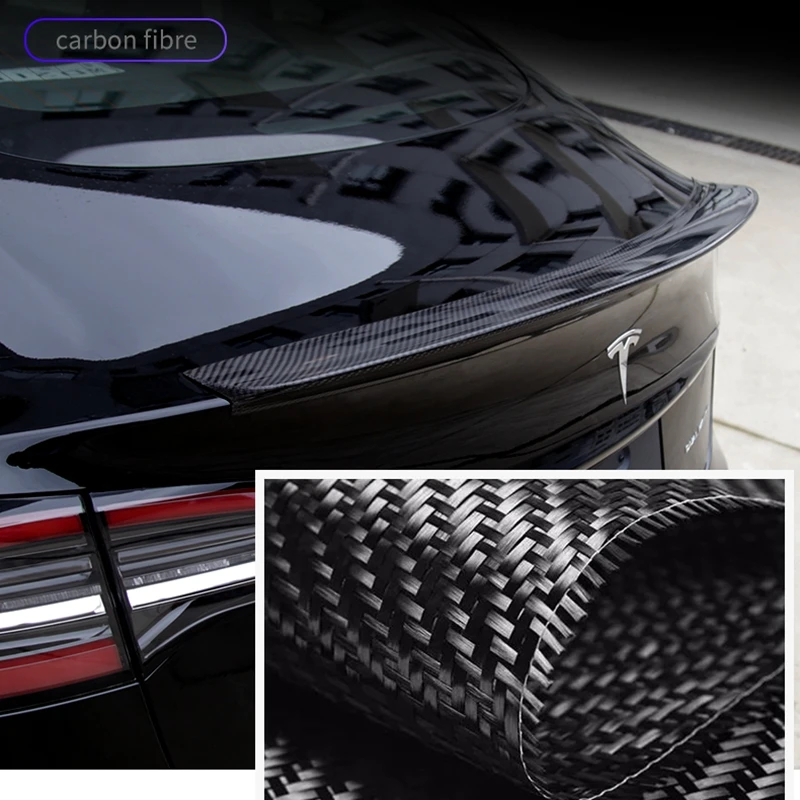 Для Tesla Model 3 2017 2020 спойлер заднего крыла багажника Boot Wings из углеродного волокна 3M
