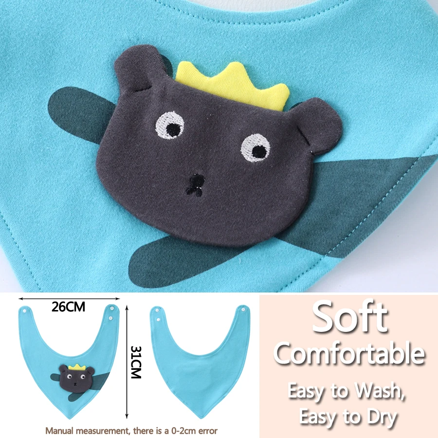 Cotton Baby Bibs Waterproof Bandana Bib for Baby Scarf Drool Slab Children's Bib Infant Feeding Burp Cloth Apron Boy Girl Stuff