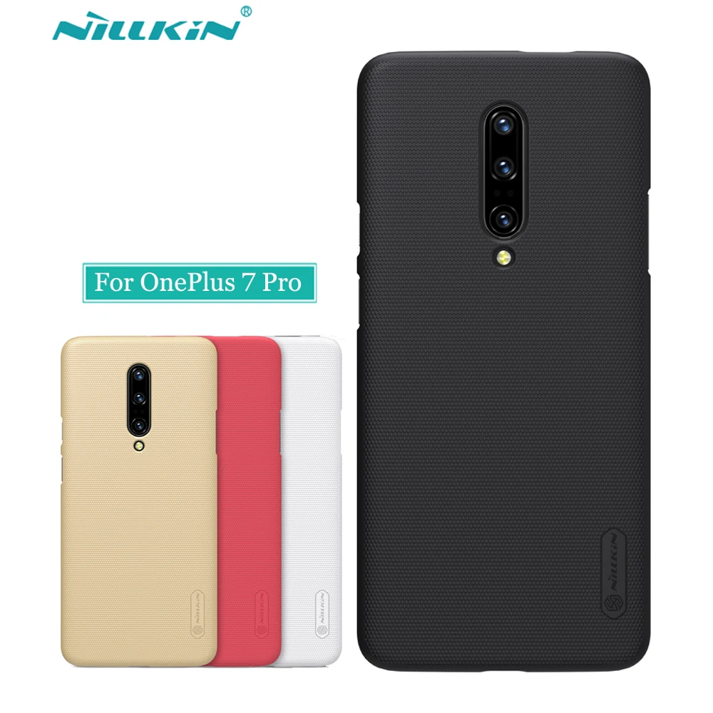 

OnePlus 7 Pro Case Cover Nillkin Frosted Shield Back Case For OnePlus 7 Pro Hard Matte Bumper Gift Holder