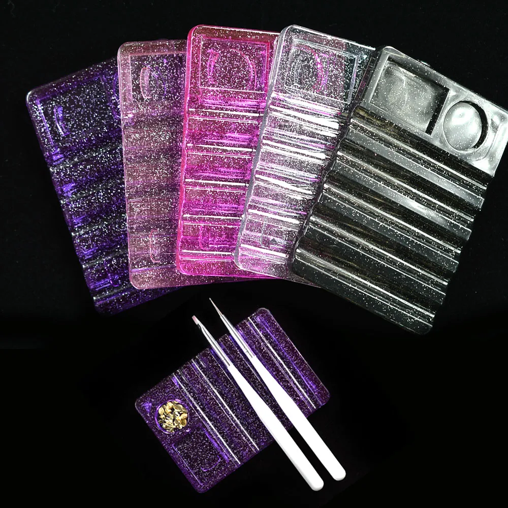

1 pcs Beauty Acrylic Crystal 5 Colors Nail Art Brush Holder Display Stand Rest Tools for 5pcs UV Gel Brush Pen NC387