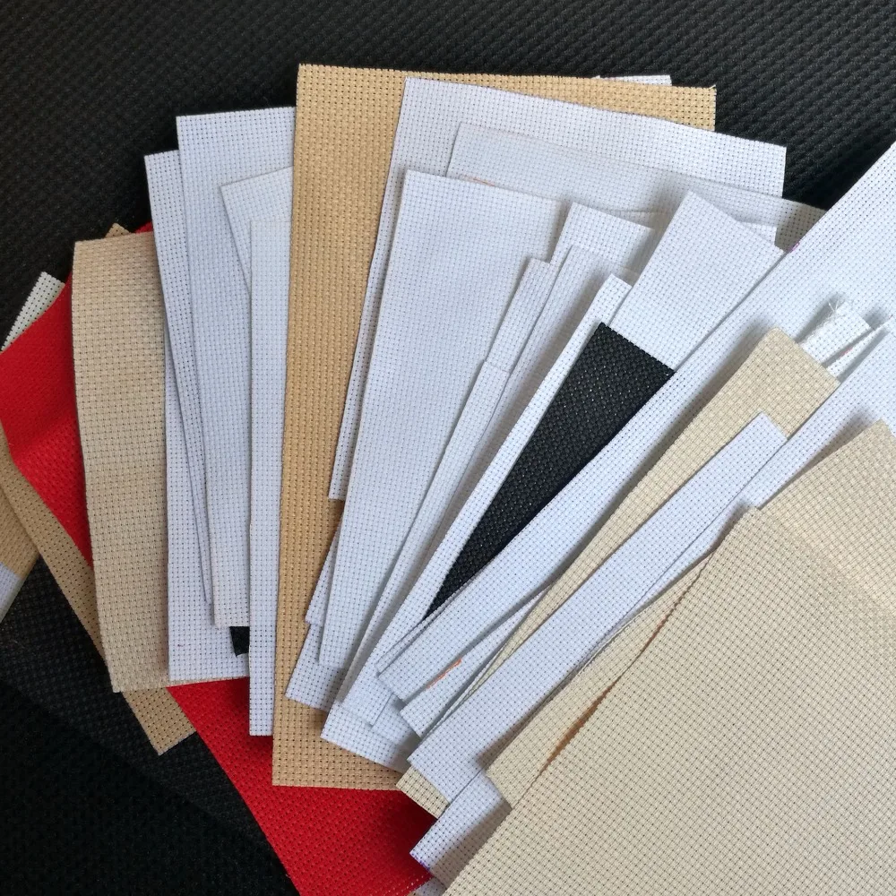 

oneroom 10pcs/lot random count color size Aida cloth 18ct 28ct 40ct cross stitch fabric canvas small grid color DIY handcraft