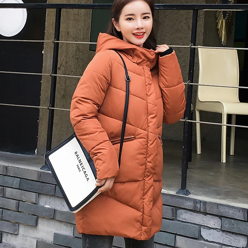 New parka women 2018 Winter Jacket Women Coats Hooded Ladies Coats Female Parka Thick Cotton Padded