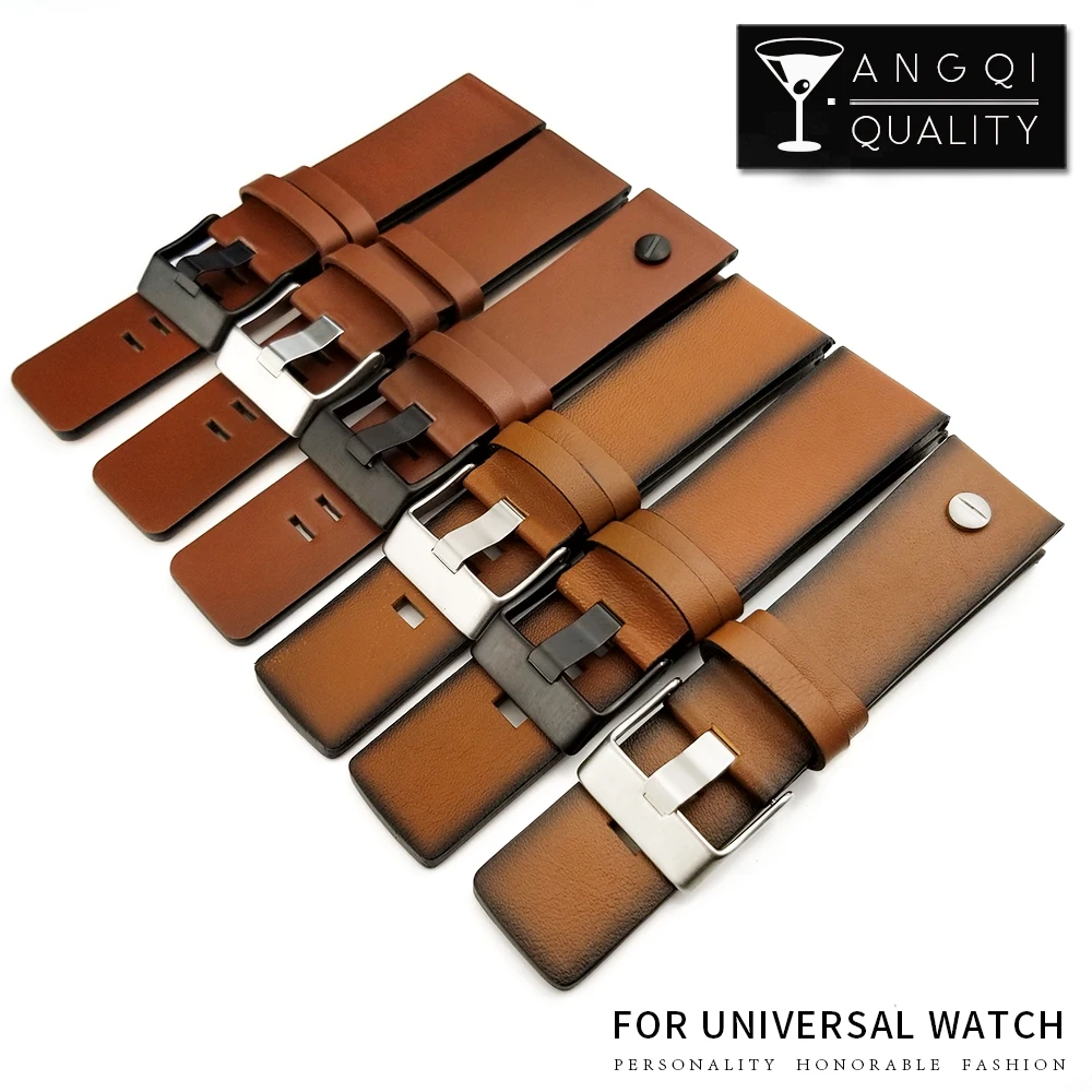 Ремешок из натуральной телячьей кожи для наручных часов DZ DZ4343 DZ4383|watch strap|watch strap