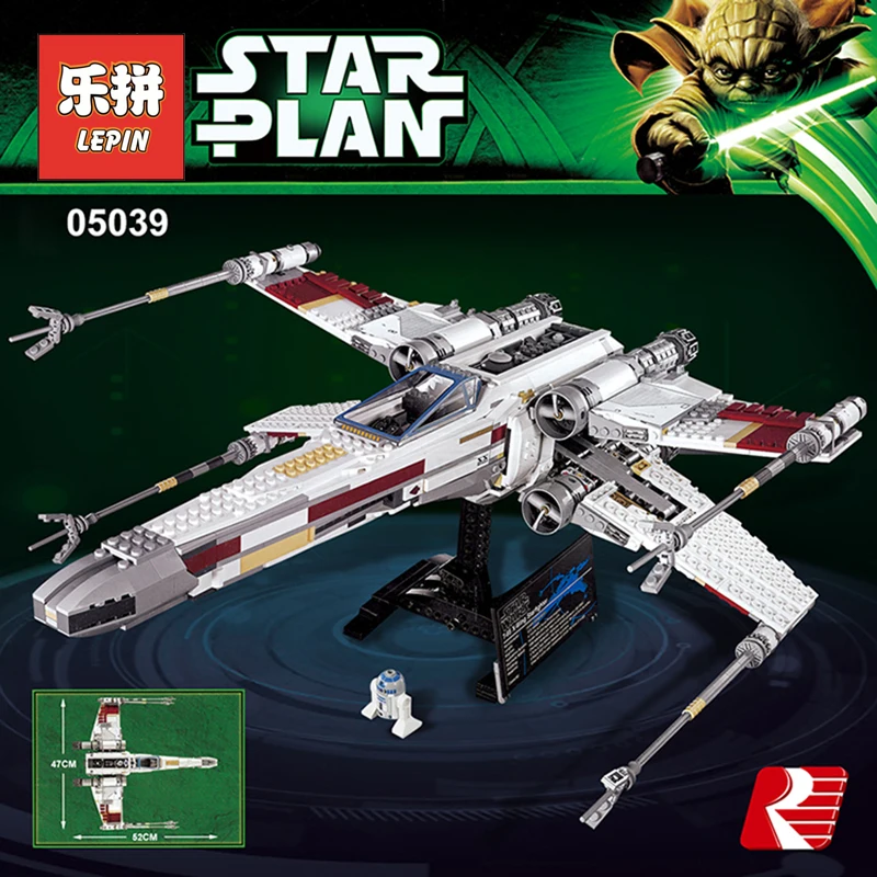 

Lepin Starwars 05039 the X-wing Rebel Red Five Starfighter Set Compatible Legoinglys Star Plan Wars Building Blocks 10240 Toys