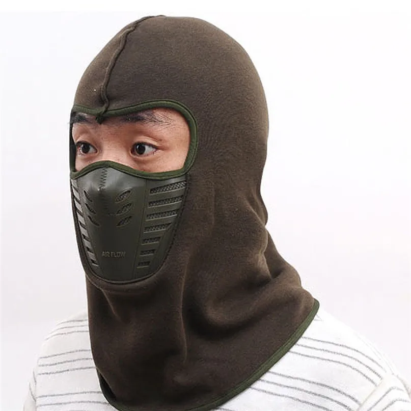 Winter Hats Sports Fleece Headgear Warm Scarf Hat Tactical Mask Ski Cycling Face Mask Windproof dustproof Hiking Mask #3j#F (3)