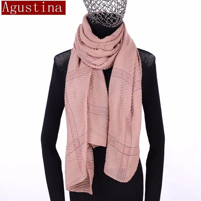 Scarf stripe fashion Plaid scarves women winter sciarpa lattice brand