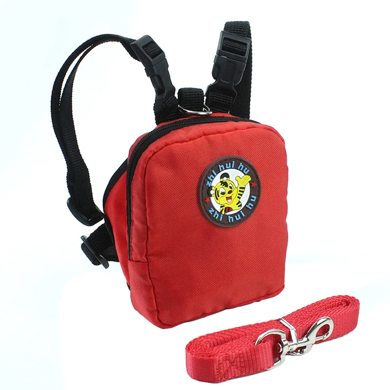 Мини школьный собачий шлейка и поводок набор для маленьких собак кошек Открытый щенок кошка рюкзак сумка для еды собака аксессуары для животных принадлежности - Цвет: Красный