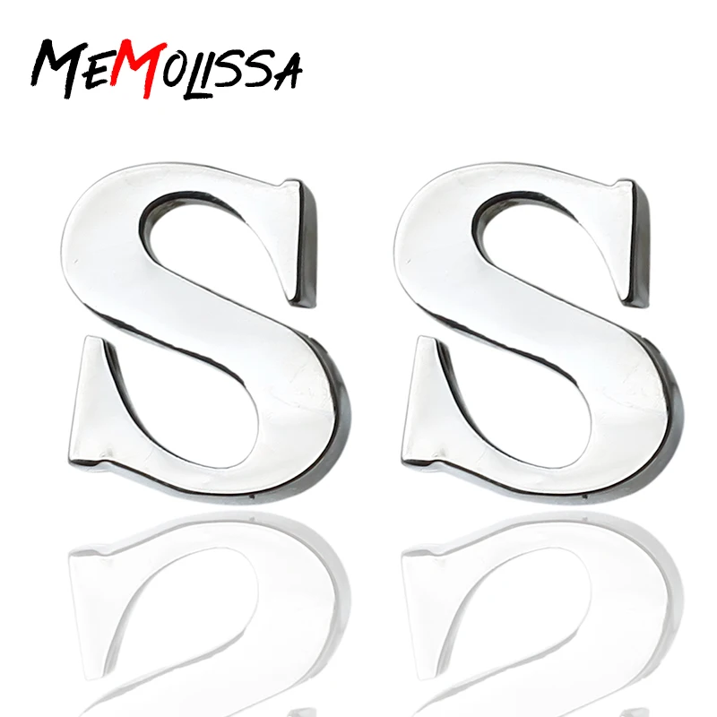 MeMolissa начальные буквы S Запонки мужские высокого качества браслет серебристого цвета Пуговицы Свадебные Запонки мужские ювелирные изделия Gemelos