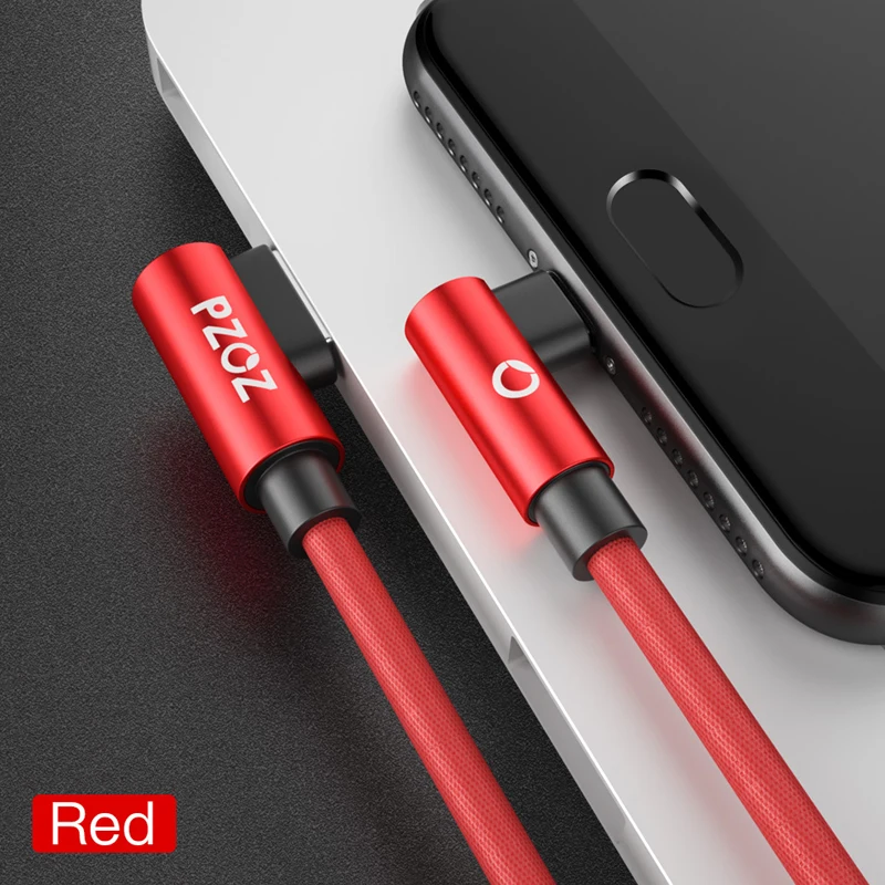 PZOZ 90 درجة كابل مايكرو USB سريع محول الشحن مايكرو USB للهاتف المحمول تهمة كابل Microusb البيانات لسامسونج هواوي Xiaomi