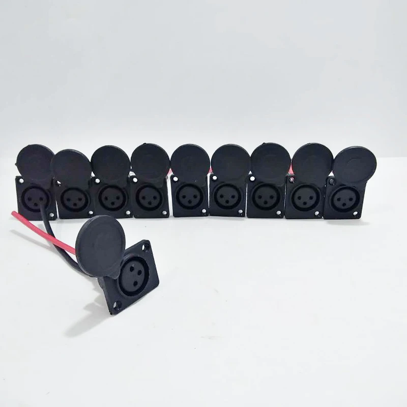 10 шт. 3 контактный гнездовой разъем XLR водонепроницаемый пылезащитный Разъем