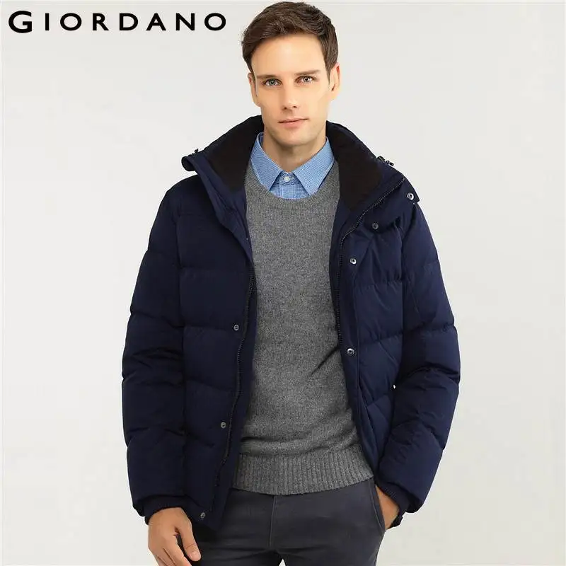 Giordano Men Downs Jacket Hooded Puffer Coats Outerwear Warm Clothing ...