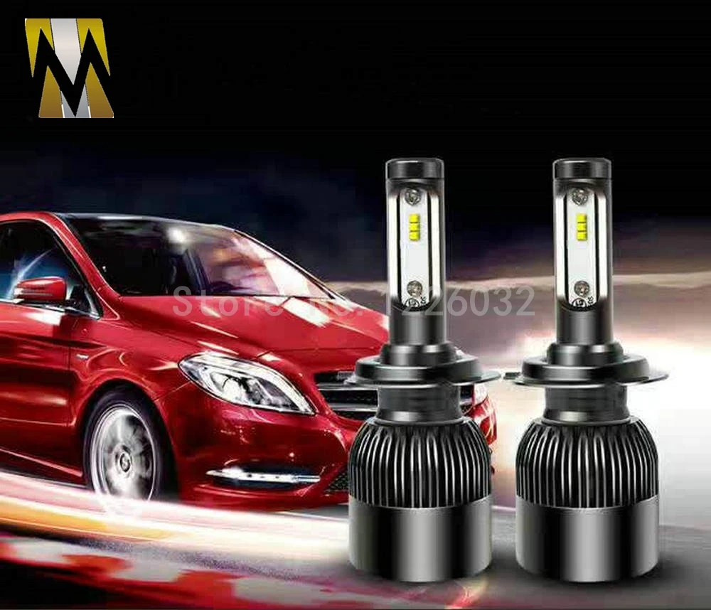 

3 Sides LED H4 Car Headlamps H4 High Low Beam Headlights Bulbs 36W 12V Hi Lo Head Lamps Car light H4 6000k White H1 H7 H8