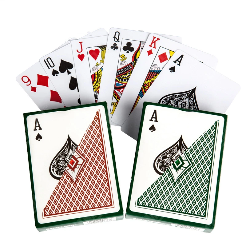 Карты для покера Казино Рояль матовый пластик Техасский покер настольные игры 2 шт(синий+ оранжевый) Baralho Cartas