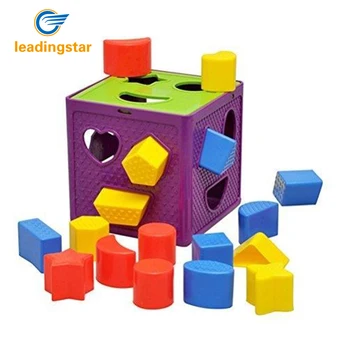 

LeadingStar Early Childhood Learning Baby Toys Activity Cube-Plastic Geometric Square Shape Color Recognition Intelligence zk35