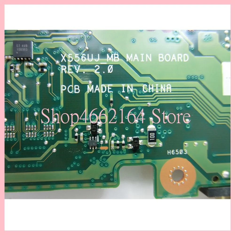  X556UA I3-6100PU /DDR3-4GB RAM mainboard REV2.0 For ASUS X556U X556UA X556UB X556UJ K556U Laptop mo