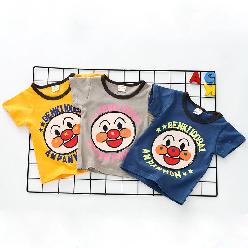 

HI&JUBER 2019 Hot Summer Baby Boy Short T-Shirt Cartoon Short Casual T-shirt Cotton and Letter for Kid Boys
