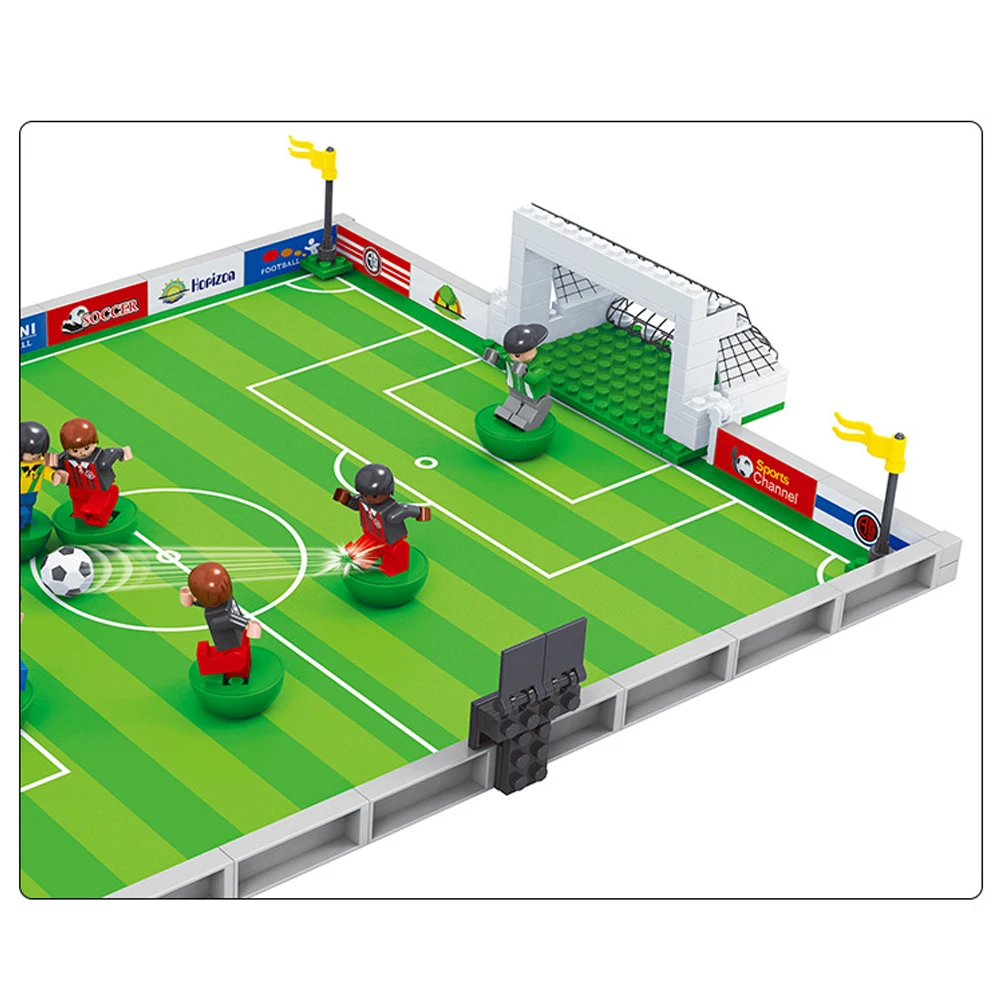 Новинка 2019 г. фигурки футбольного поля world football City город модель сделай сам подарок