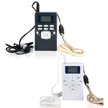 1 Набор Мини Портативный двухканальный с одной полоской светодиодный цифровой Дисплей FM радио с наушником для офисное собрание Применение расходные материалы