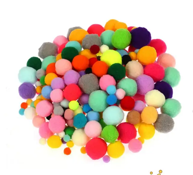 Plush Stick / Pompoms Rainbow Colors Shilly-Stick Educational DIY Toys Handmade Art Craft Creativity Devoloping Toys GYH 3