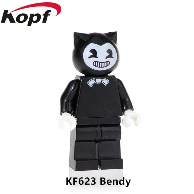 

20Pcs KF623 Thriller Game Bendy And The Ink Machine Building Blocks Green Gremlins Stripe Gizmo Bricks Gift For Children Toys
