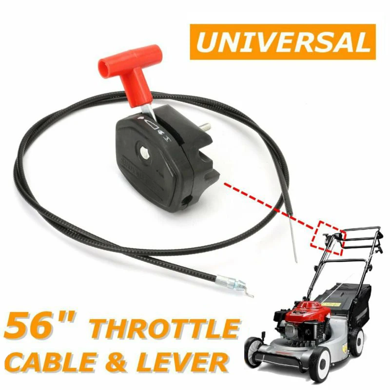 Universal 56 Inch Lawn Mower Throttle Cable Switch Choke Lever Control Handle Kit for Lawnmower Garden Tools Spare Parts