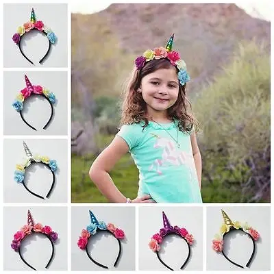 

Magical Unicorn Horn head Hair Headband Cosplay Costume Kid's gift party props