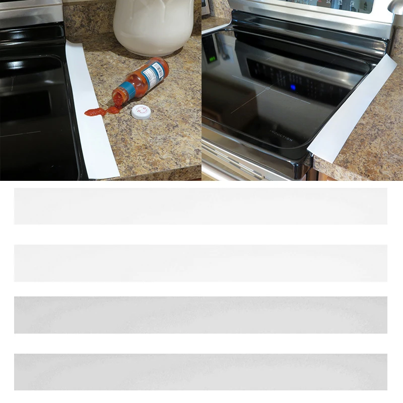 2pcs/lot Stove Counter Gap Cover Silicone Rubber Kitchen Oil-gas Slit Filler Heat Resistant Mat Oil Dust Water Seal