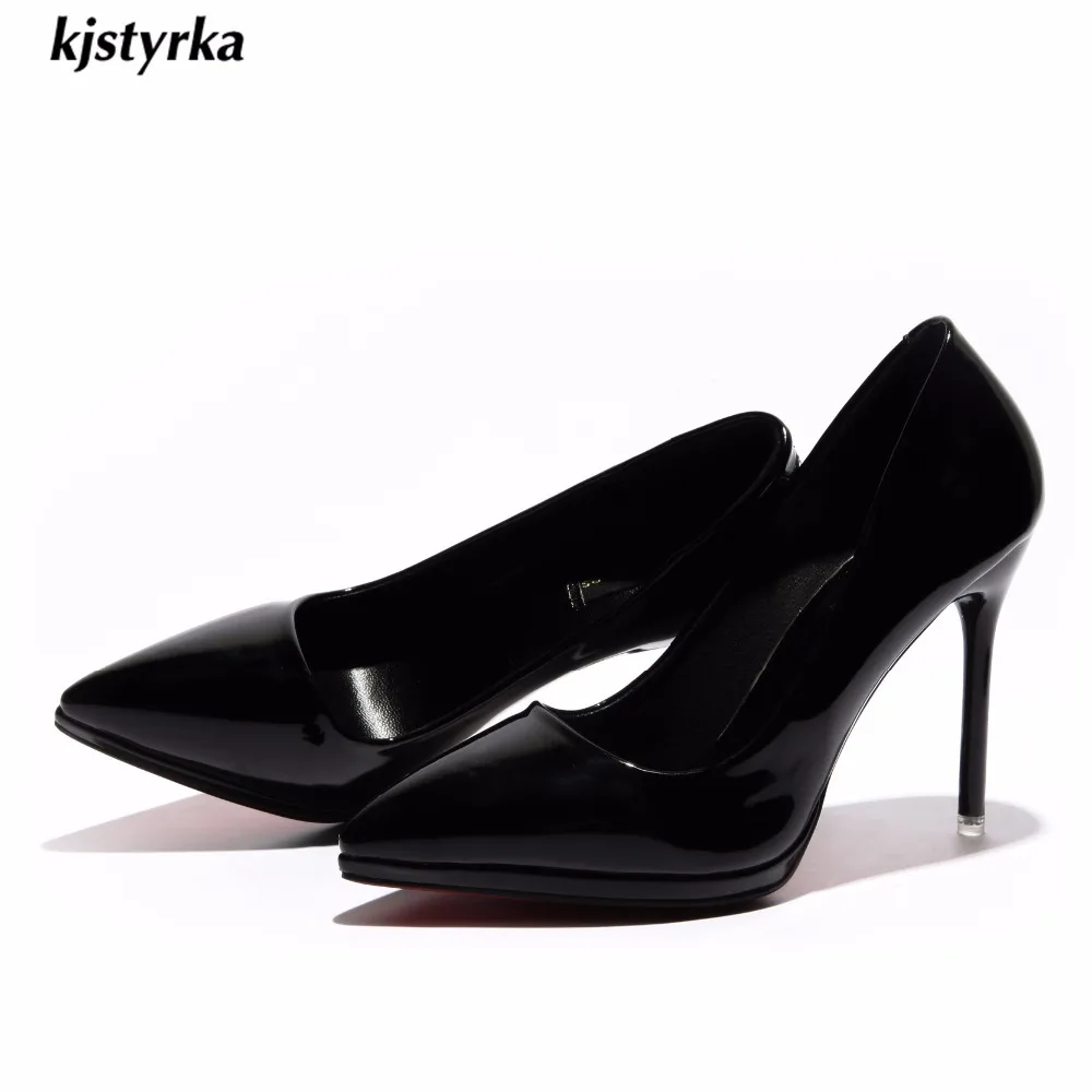 2019 Shoes women pumps elegant super High heel pumps Shallow mouth Pointed office classic red bottom dress zapatos mujer tacon