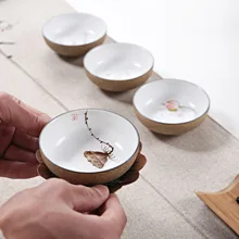 1 шт., керамическая чайная чашка, китайская чайная чашка, фарфоровая чайная посуда, керамический китайский чайный набор кунг-фу, керамическая чашка, китайский подарок