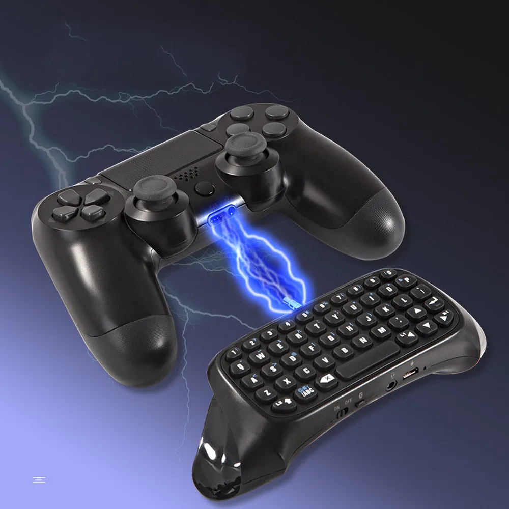 

Mini Wireless Keyboard, With Touchpad Mouse, For PS4, Backlit Handle, Bluetooth Rechargeable Keyboard, Chatpad Adapter