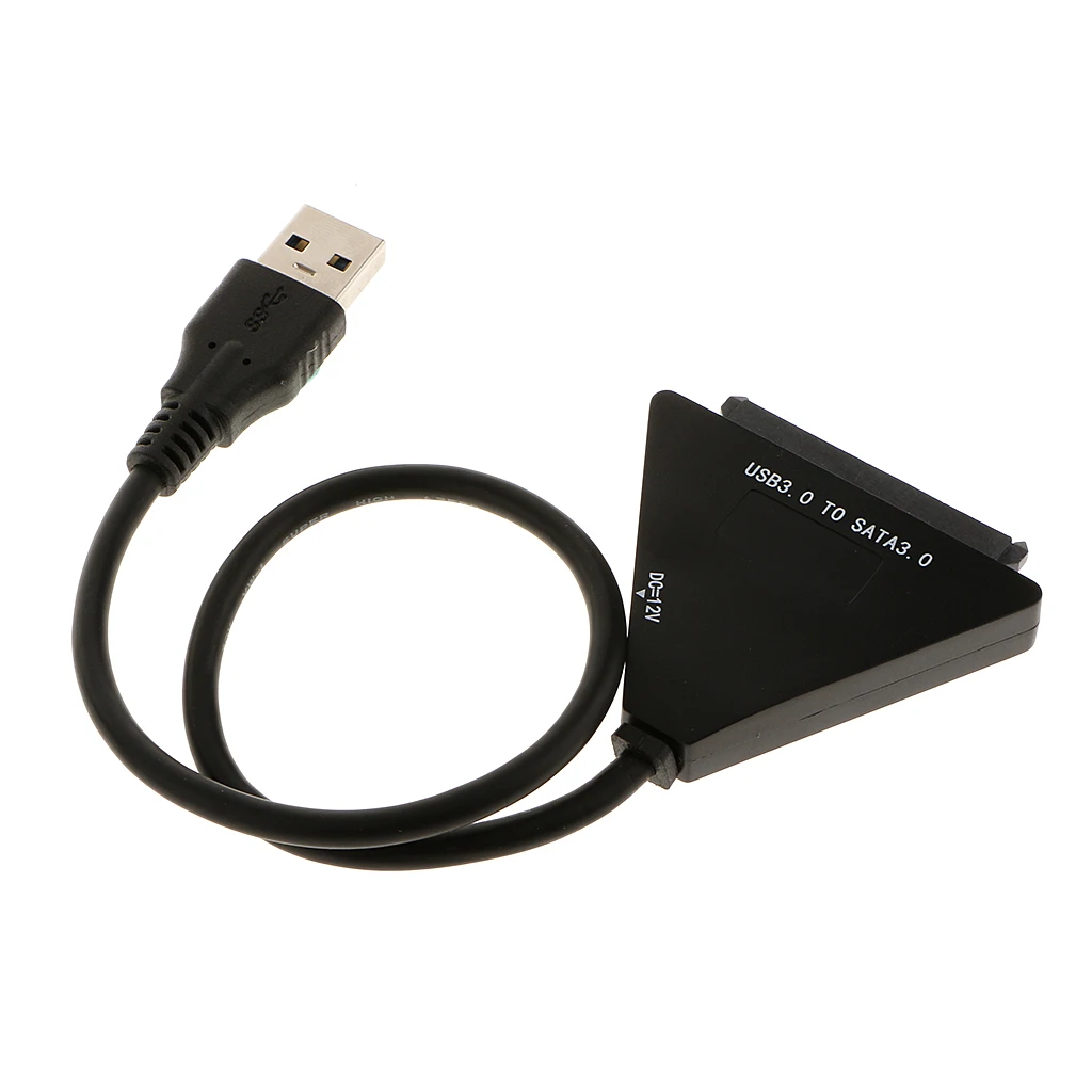 USB 3.0 to 7+15P SATA 3.0 Adapter Cable 12V DC HDD SSD Hard Disk Converter