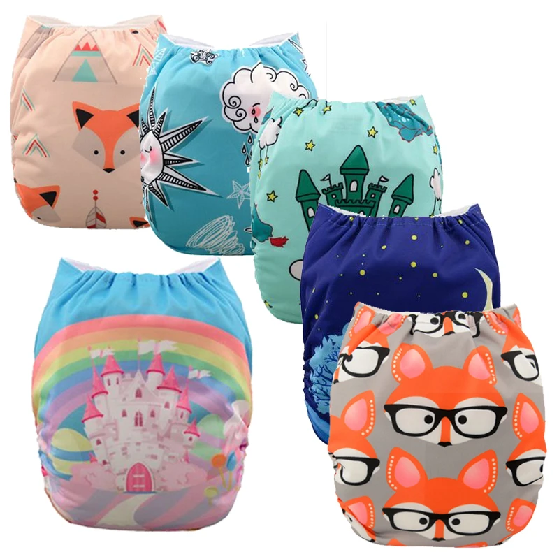 2016 New Patterns Washable Baby Cloth Diaper Cover Waterproof Cartoon