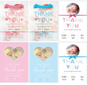 

Hot sell printing new baby shower invitation card, customize thank you card cheap price