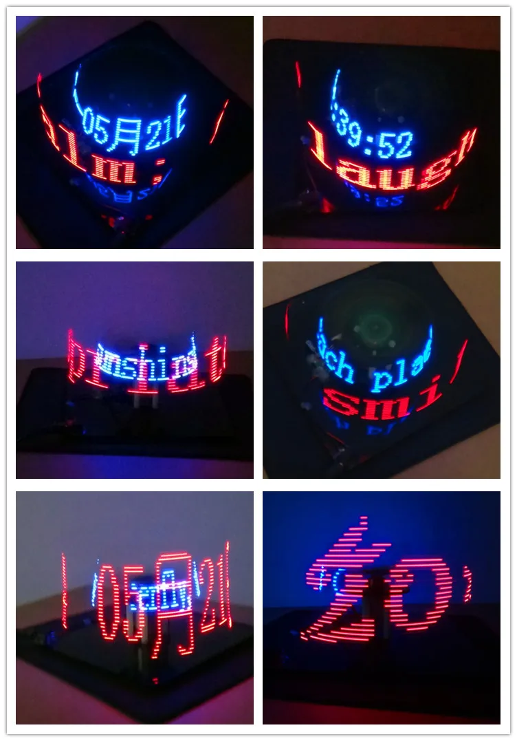 

Spare parts competition creative production LED light POV welding biaxial rotation LED stereo electronic training kit