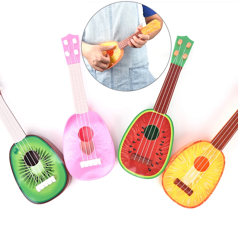 Супер милый детский 4 струнный фруктовый стиль гитара укулеле музыкальный инструмент Детский Рождественский подарок игрушка