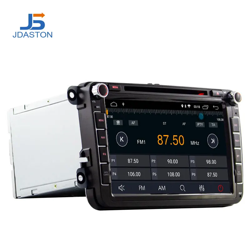 Top JDASTON 2 Din Android 9.0 Car Multimedia Radio GPS DVD Player for Volkswagen VW Passat B6 CC b7 Polo Golf 4 5 Tiguan Jetta BORA 4