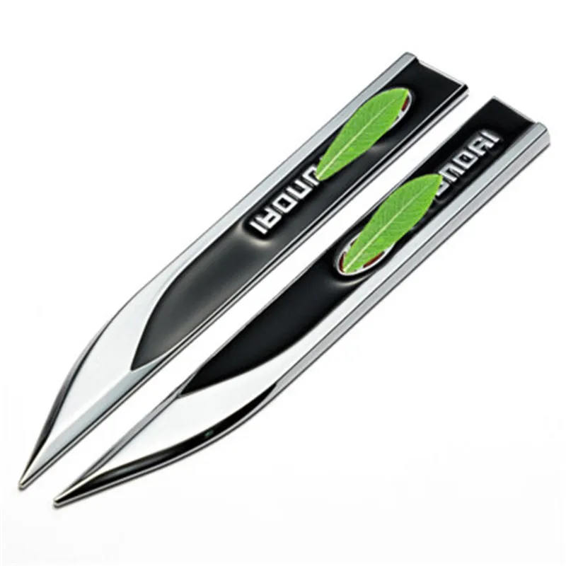 

2PCS/set Auto parts 3D metal blade standard leaf plate side standard For Hyundai Elantra Sonata Tucson VERNA ix25 ix35