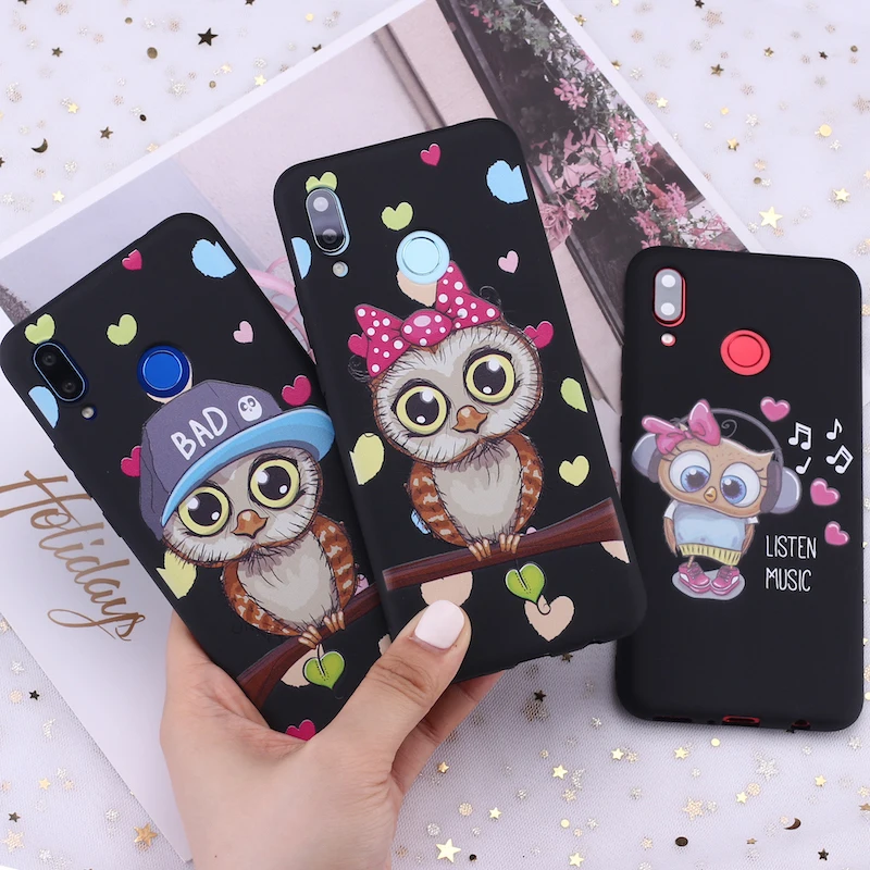 Силиконовый чехол для телефона Huawei Honor Mate 10 20 Nova P20 P30 P40 P Smart Baby с милой совой