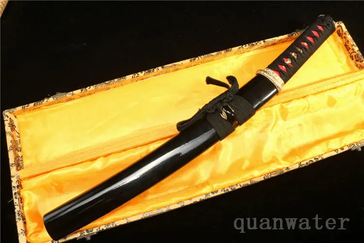 21' Дамасская сложенная стальная ГЛИНА ЗАКАЛЕННОЕ EUNOKUBI-ZUKUR японский короткий самурайский меч Танто