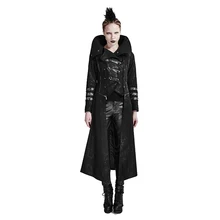 Панк рейв Женская мода Панк съемный пальто стримпанк Готический Длинный Плащ Хэллоуин вампир косплей костюм S-5XL